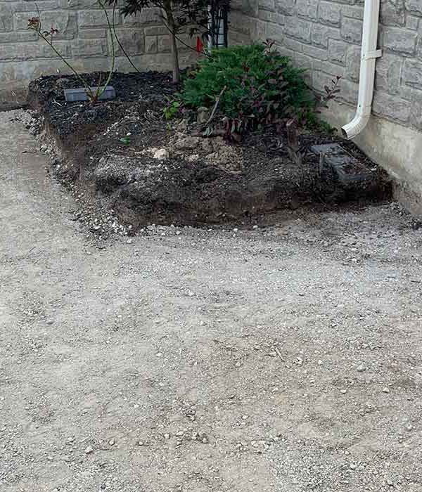 Concrete Front entrance before