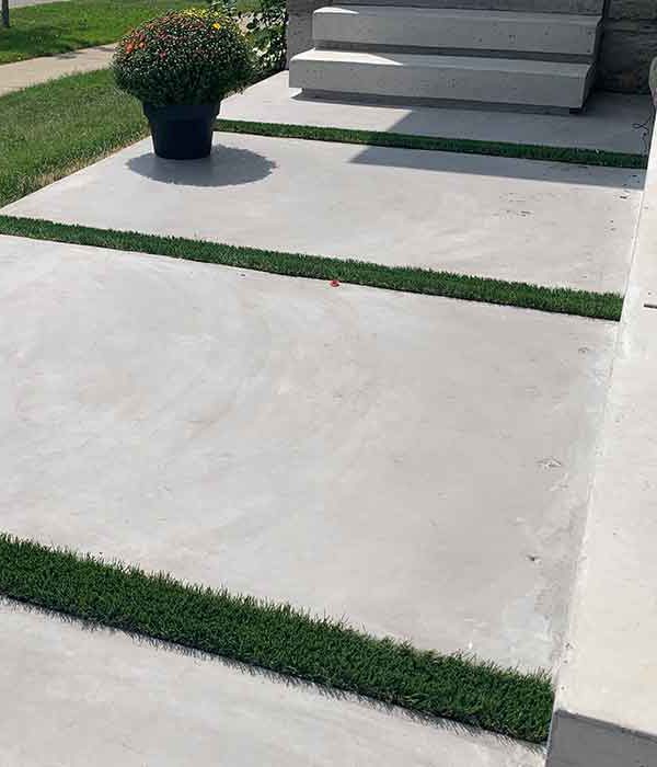 Concrete Front entrance After